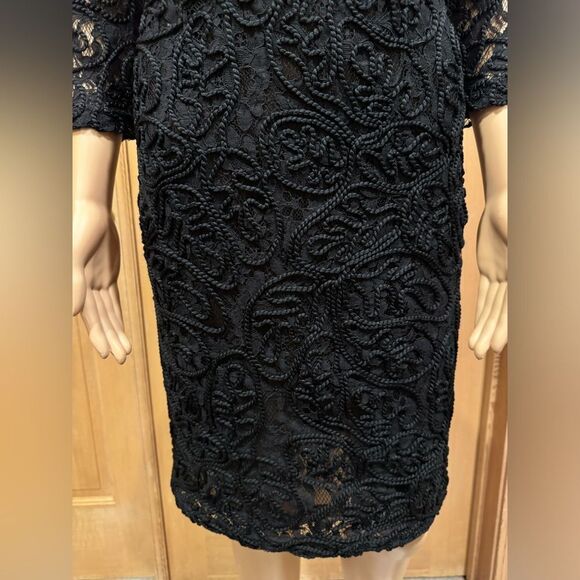 FRNCH Lace and Detailed Long Sleeve Midi Dress SZ M - Picture 3 of 6